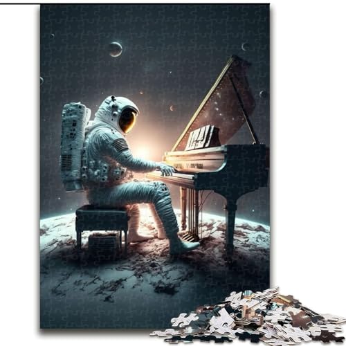 Puzzle 1000 Teile für Erwachsene, Klavier im Weltraum, Holzpuzzle, interaktives Familienspiel, Denksportaufgabe, Geschenk, Lernspielzeug (Größe 50x75cm) von WGLINGX