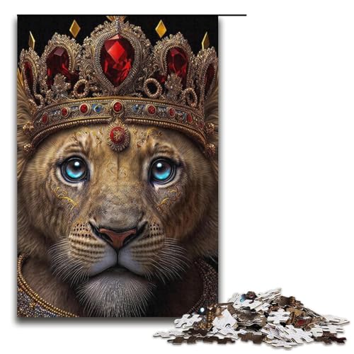 Puzzle 1000 Teile für Erwachsene, König des Dschungels, Puzzle für Teenager, Spielzeug, Denkspiel (Größe 38 x 26 cm) von WGLINGX