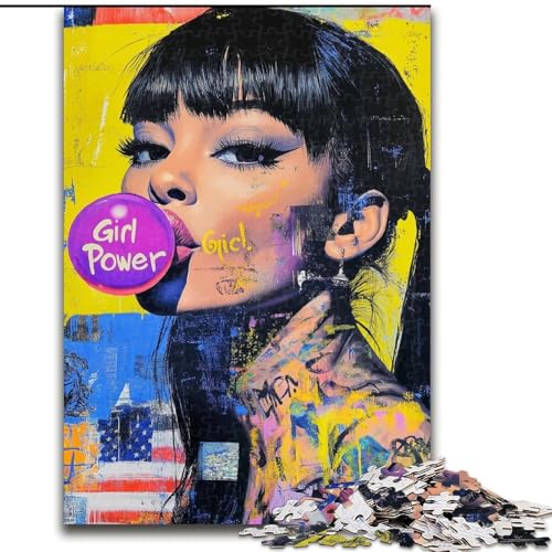 Puzzle 1000 Teile für Erwachsene, Künstlerische Frau, Holzpuzzles für Geburtstage, Feiertage und besondere Anlässe (Größe 50x75cm) von WGLINGX