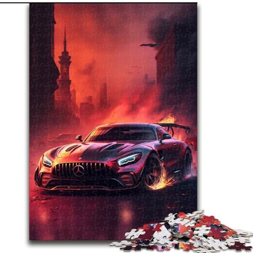 Puzzle 1000 Teile für Erwachsene, Kunst, Sportwagen, Puzzle, interaktives Familienspiel, Denksportaufgabe, Geschenk, Lernspielzeug, Größe 50x75cm von WGLINGX