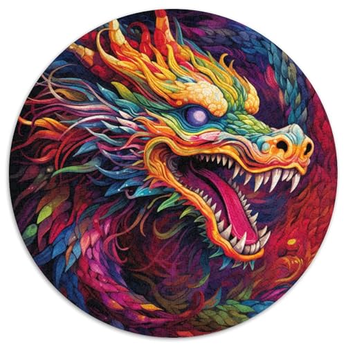 Puzzle 1000 Teile für Erwachsene, Kunst, chinesischer Drache, runde Puzzles, anspruchsvolles Denkspiel für Teenager, perfekt als Heimdekoration oder Geschenk 67,5 x 67,5 cm Puzzle 1000 Teile für Erwachsene, Kunst, chinesischer Drache, runde Puzzles, anspruchsvolles Denkspiel für Teenager, perfekt als Heimdekoration oder Geschenk 67,5 x 67,5 cm von WGLINGX