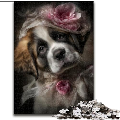 Puzzle 1000 Teile für Erwachsene, Kunst-Hund, Holzpuzzle, Familienaktivitätsspiel für Teenager, anspruchsvolles Denkspiel (Größe 50x75cm) von WGLINGX