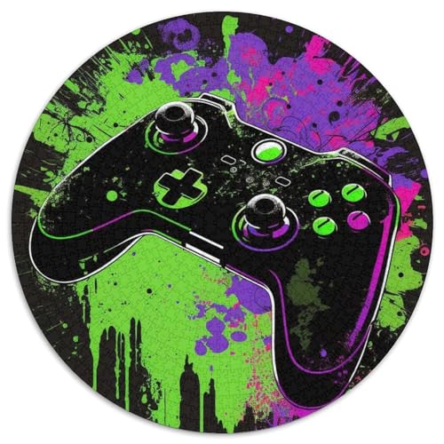 Puzzle 1000 Teile für Erwachsene, Kunst-Neon-Spiel, Kartonpuzzle, ideal für Büro, Schlafzimmer, Wohnzimmerdekor (67,5x67,5cm) von WGLINGX