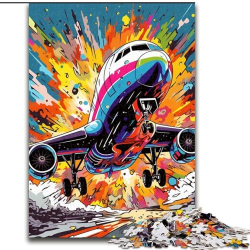 Puzzle 1000 Teile für Erwachsene, Kunstflugzeug, schwierige Puzzles für Erwachsene, pädagogisches und unterhaltsames Indoor-Spiel für die Heimdekoration (Größe 26x38cm) von WGLINGX