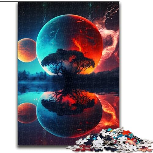 Puzzle 1000 Teile für Erwachsene, Landschaft auf einem fremden Planeten, Puzzle 1000 Teile für Erwachsene für Familienspaß, perfekt für den Urlaub, interaktive Spieleabende (Größe 26x38cm) von WGLINGX