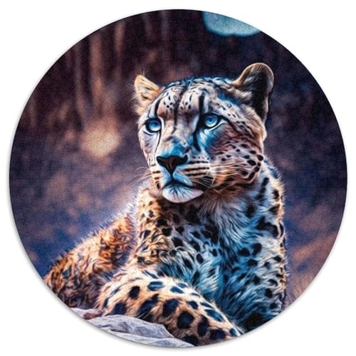 Puzzle 1000 Teile für Erwachsene, Leoparden-Puzzle aus Karton, Kunstwerk, Dekor, Intelligenzspielzeug für Familien-Indoor-Spiele (67,5x67,5cm) von WGLINGX