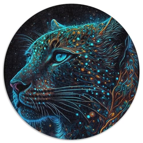 Puzzle 1000 Teile für Erwachsene, Leoparden-Puzzle aus Karton, Kunstwerk, Dekor, Intelligenzspielzeug für Familien-Indoor-Spiele (67,5x67,5cm) von WGLINGX