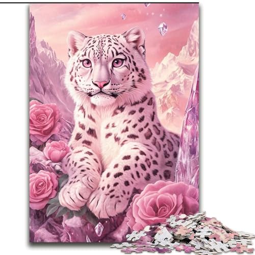 Puzzle 1000 Teile für Erwachsene, Leoparden-Puzzle für Erwachsene, 1000 Teile, interaktives Familienspiel, Denksportaufgabe als Geschenk, Lernspielzeug (Größe 26x38cm) von WGLINGX