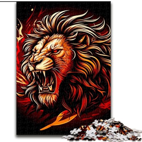 Puzzle 1000 Teile für Erwachsene, Löwe, 1000-teiliges Puzzle, Spielzeug, Geschenk, pädagogisches, intellektuelles, entspannendes Spaßspiel für die ganze Familie, Größe 50x75cm von WGLINGX