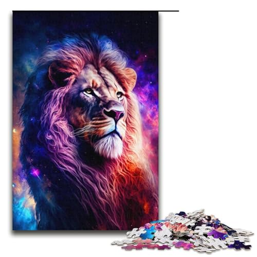 Puzzle 1000 Teile für Erwachsene, Löwe, Lernspiel, Herausforderung, Spielzeug, Kunstwerk, Geschenk (Größe 38 x 26 cm) von WGLINGX