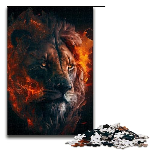 Puzzle 1000 Teile für Erwachsene, Löwen-Puzzle, für Teenager, Spielzeug, Denkspiel (Größe 50 x 75 cm) von WGLINGX