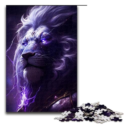 Puzzle 1000 Teile für Erwachsene, Löwen-Puzzle, für Teenager, Spielzeug, Denkspiel (Größe 50 x 75 cm) von WGLINGX