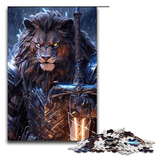 Puzzle 1000 Teile für Erwachsene, Löwen-Puzzle, für Teenager, Spielzeug, Denkspiel (Größe 50 x 75 cm) von WGLINGX