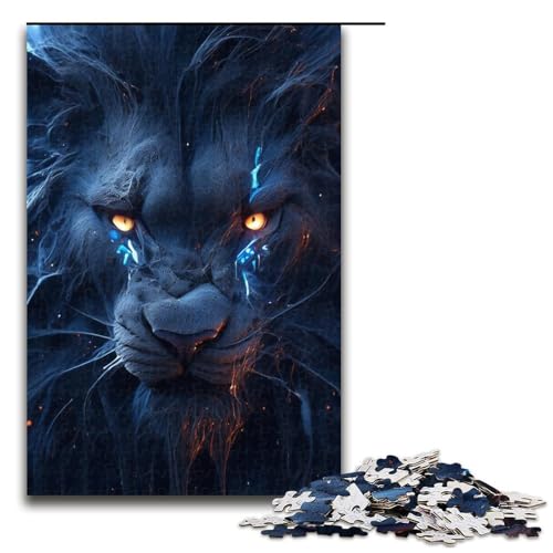 Puzzle 1000 Teile für Erwachsene, Löwen-Puzzle, für Teenager, Spielzeug, Denkspiel (Größe 50 x 75 cm) von WGLINGX