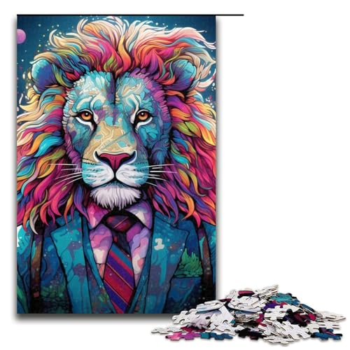 Puzzle 1000 Teile für Erwachsene, Löwenkostüm, Puzzle für Teenager, Spielzeug, Denkspiel (Größe 50 x 75 cm) von WGLINGX
