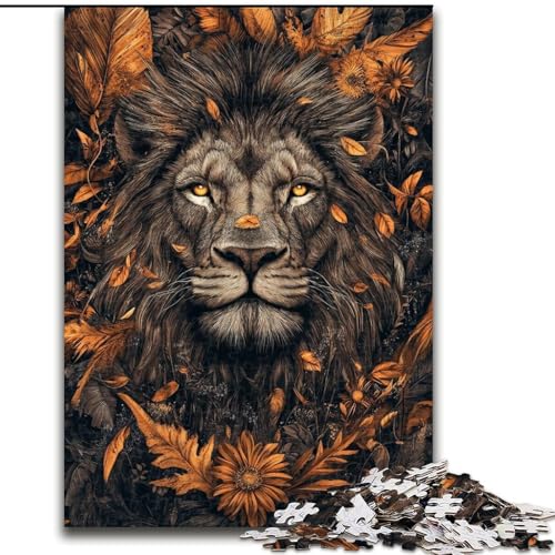 Puzzle 1000 Teile für Erwachsene, Löwenpuzzle, 1000 Teile, interaktives Familienspiel, geeignet für Kinder ab 14 Jahren (Größe 26x38cm) von WGLINGX