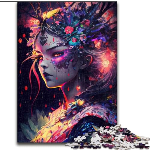Puzzle 1000 Teile für Erwachsene, Manga-Mädchen, 1000-teiliges Puzzle, Spielzeug, Geschenk, pädagogisches, intellektuelles, entspannendes Spaßspiel für die ganze Familie, Größe 26x38cm von WGLINGX