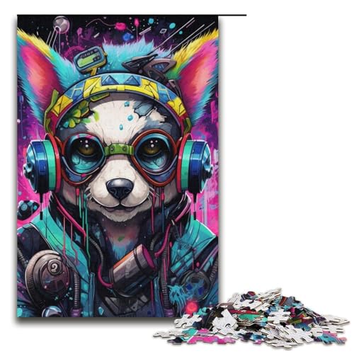 Puzzle 1000 Teile für Erwachsene, Mechanischer Hund, Puzzle für Teenager, Spielzeug, Denkspiel (Größe 38 x 26 cm) von WGLINGX
