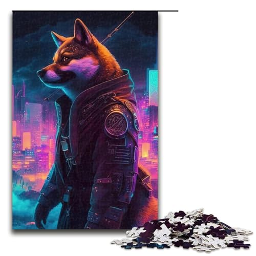 Puzzle 1000 Teile für Erwachsene, Mechanischer Wolf, Puzzle für Teenager, Spielzeug, Denkspiel (Größe 50 x 75 cm) von WGLINGX