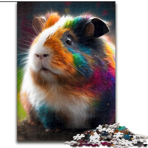 Puzzle 1000 Teile für Erwachsene, Meerschweinchen-Farbpuzzle, Denkspiel für Teenager, Familienspieleabend (Größe 50x75cm) von WGLINGX