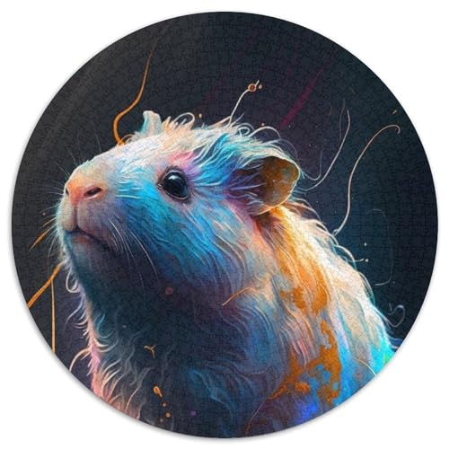 Puzzle 1000 Teile für Erwachsene, Meerschweinchen malen, schwierige Puzzles für Erwachsene, Denksportspiel für Teenager, Familienspieleabend (67,5x67,5cm) von WGLINGX