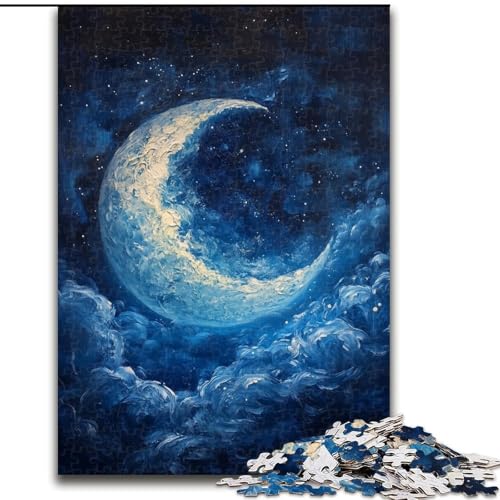 Puzzle 1000 Teile für Erwachsene, Mond, Puzzle für Erwachsene, 1000 Teile, Spielzeug, Geschenk, pädagogisches, intellektuelles, entspannendes, lustiges Familienspiel (Größe 50x75cm) von WGLINGX