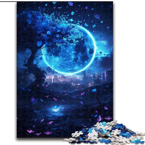 Puzzle 1000 Teile für Erwachsene, Mondschmetterling, Puzzle für Erwachsene, 1000 Teile, Spielzeug, Geschenk, pädagogisches, intellektuelles, entspannendes, lustiges Familienspiel (Größe 50x75cm) von WGLINGX
