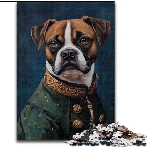 Puzzle 1000 Teile für Erwachsene, Mops, Holzpuzzle, Familienaktivitätsspiel für Teenager, anspruchsvolles Denkspiel (Größe 50x75cm) von WGLINGX