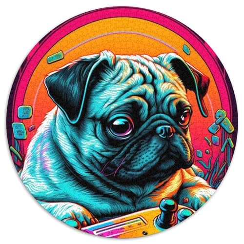 Puzzle 1000 Teile für Erwachsene, Mops-Spiel, schwierige Puzzles für Erwachsene, Denksportspiel für Teenager, Familienspieleabend (67,5x67,5cm) von WGLINGX