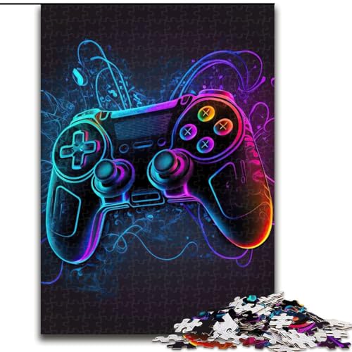 Puzzle 1000 Teile für Erwachsene, Neon-Spiel, Holzpuzzle, interaktives Familienspiel, Denksportaufgabe, Geschenk, Lernspielzeug (Größe 26x38cm) von WGLINGX