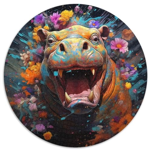 Puzzle 1000 Teile für Erwachsene, Nilpferd-Puzzle für Erwachsene, Kunstwerk-Dekor, Intelligenzspielzeug für Familien-Indoor-Spiele 67,5 x 67,5 cm Puzzle 1000 Teile für Erwachsene, Nilpferd-Puzzle für Erwachsene, Kunstwerk-Dekor, Intelligenzspielzeug für Familien-Indoor-Spiele 67,5 x 67,5 cm von WGLINGX