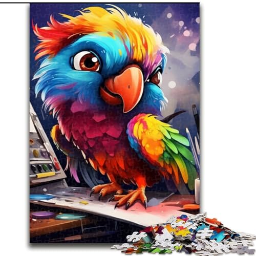 Puzzle 1000 Teile für Erwachsene, Papagei, 1000-teiliges Puzzle für Erwachsene für Familienspaß, perfekt für den Urlaub, interaktive Spieleabende (Größe 38x26cm) von WGLINGX