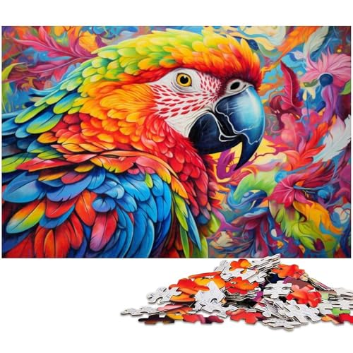 Puzzle 1000 Teile für Erwachsene, Papageien-Cartoon-Puzzle für Teenager ab 14 Jahren (Größe 38 x 26 cm) von WGLINGX