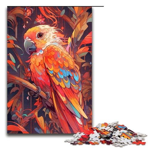 Puzzle 1000 Teile für Erwachsene, Papageien-Puzzle, Mitmachspiel, ganze Familie (Größe 50 x 75 cm) von WGLINGX