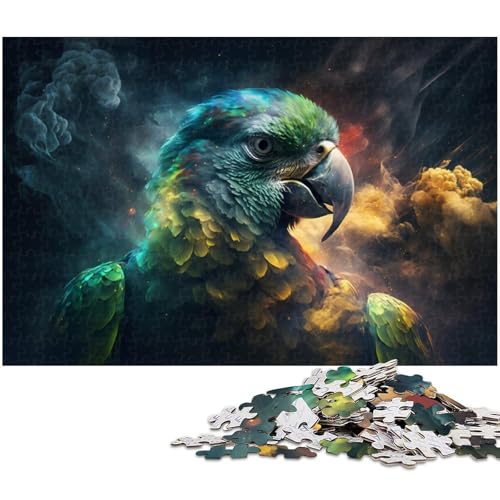Puzzle 1000 Teile für Erwachsene, Papageien-Puzzle für Erwachsene, anspruchsvoll zu vervollständigen, Aber lustig und humorvoll (Größe 38 x 26 cm) von WGLINGX