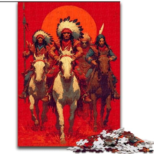 Puzzle 1000 Teile für Erwachsene, Pferd, Holzpuzzle, Familienaktivitätsspiel für Teenager, anspruchsvolles Denkspiel (Größe 50x75cm) von WGLINGX