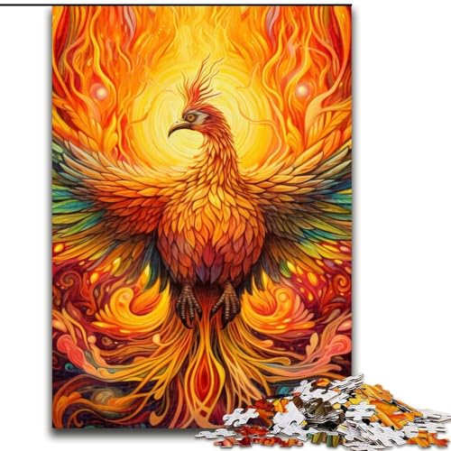 Puzzle 1000 Teile für Erwachsene, Phoenix, schwierige Puzzles für Erwachsene, pädagogisches und unterhaltsames Indoor-Spiel für die Heimdekoration (Größe 26x38cm) von WGLINGX