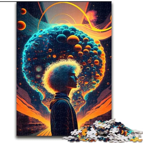 Puzzle 1000 Teile für Erwachsene, Psychedelic Trip, interaktives Familienspiel, Denksportaufgabe, Geschenk, Lernspielzeug, Größe 50x75cm von WGLINGX