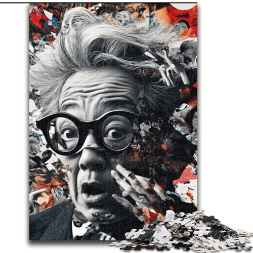 Puzzle 1000 Teile für Erwachsene, Psychedelische Kunst, Holzpuzzle für Erwachsene, anspruchsvolles Denkspiel für Teenager, Spaß für den Spieleabend mit der Familie (Größe 50x75cm) von WGLINGX