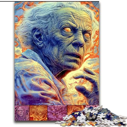 Puzzle 1000 Teile für Erwachsene, Psychedelische Kunst, Puzzles, Weihnachten, Halloween, Muttertag, Neujahr, Ostergeschenk (Größe 50x75cm) von WGLINGX