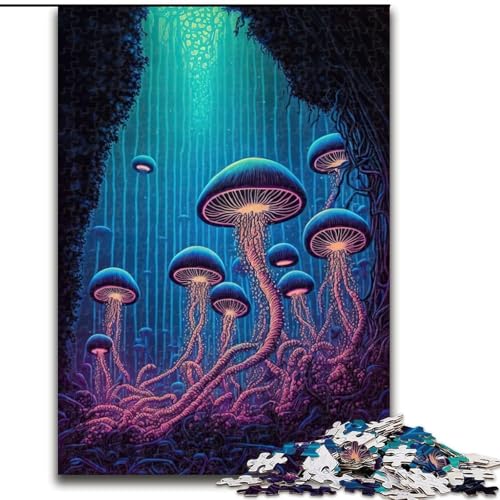 Puzzle 1000 Teile für Erwachsene, Psychedelischer Pilzwald, 1000-teiliges Puzzle, Spielzeug, Geschenk, pädagogisches intellektuelles Dekomprimierungsspaß, Familienspiel, Größe 26x38cm Puzzle 1000 Teile für Erwachsene, Psychedelischer Pilzwald, 1000-teiliges Puzzle, Spielzeug, Geschenk, pädagogisches intellektuelles Dekomprimierungsspaß, Familienspiel, Größe 26x38cm von WGLINGX