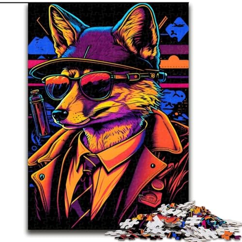 Puzzle 1000 Teile für Erwachsene, Red Fox Doctor Gangster, 1000-teiliges Puzzle, Spielzeug, Geschenk, pädagogisches, intellektuelles, entspannendes Spaßspiel für die ganze Familie, Größe 26x38cm von WGLINGX