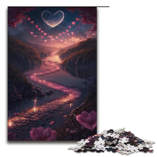 Puzzle 1000 Teile für Erwachsene, Romantisches Strand-Puzzle, für Teenager, Spielzeug, Denkspiel (Größe 38 x 26 cm) von WGLINGX