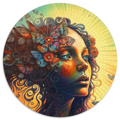 Puzzle 1000 Teile für Erwachsene, Rose, schönes Mädchen, schwierige Puzzles für Erwachsene, Denkspiel für Teenager, Familienspieleabend (67,5x67,5cm) von WGLINGX