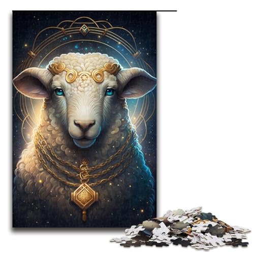 Puzzle 1000 Teile für Erwachsene, Schaf-Puzzle, für Teenager, Spielzeug, Denkspiel (Größe 50 x 75 cm) von WGLINGX