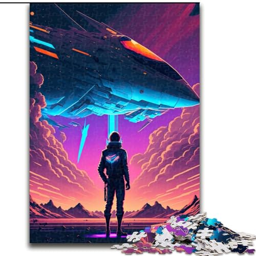 Puzzle 1000 Teile für Erwachsene, Schiffsankunft, Holzpuzzle, interaktives Familienspiel, Denksportaufgabe, Geschenk, Lernspielzeug (Größe 50x75cm) von WGLINGX