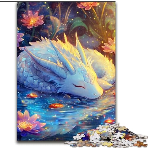 Puzzle 1000 Teile für Erwachsene, Schlafender Drache, Puzzle für Erwachsene, 1000 Teile, interaktives Familienspiel, Denksportaufgabe als Geschenk, Lernspielzeug (Größe 26x38cm) von WGLINGX
