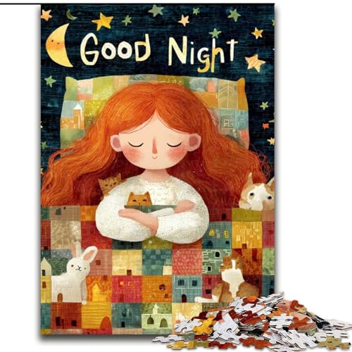 Puzzle 1000 Teile für Erwachsene, Schlafendes Mädchen, Puzzle 1000 Teile für Jugendliche ab 14 Jahren, Heimdekoration (Größe 50x75cm) von WGLINGX