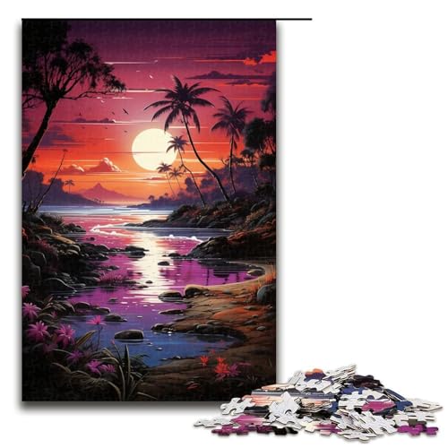 Puzzle 1000 Teile für Erwachsene, Schöne Strandlandschaft, Puzzle für Jugendliche ab 14 Jahren, 50 x 75 cm von WGLINGX