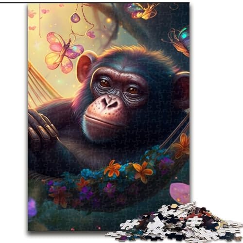 Puzzle 1000 Teile für Erwachsene, Schönes Affen-Puzzle, Denkspiel für Teenager, Familienspieleabend (Größe 50x75cm) von WGLINGX